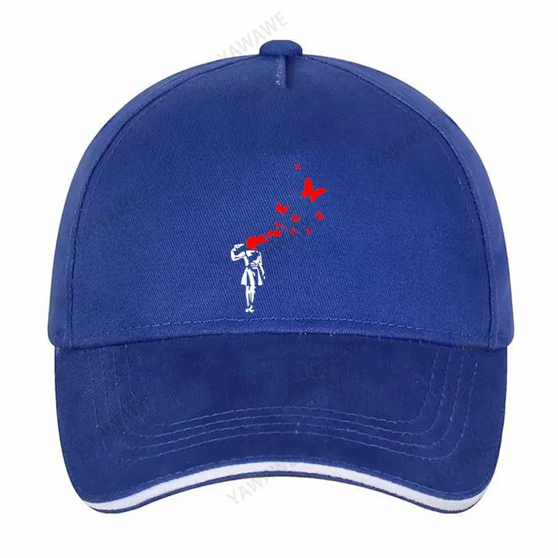 

Baseball Cap Spring Summer Solid Sunhat Banksy Girl Blowing Brains Out Butterflies Baseball Caps Summer Casual Adjustable