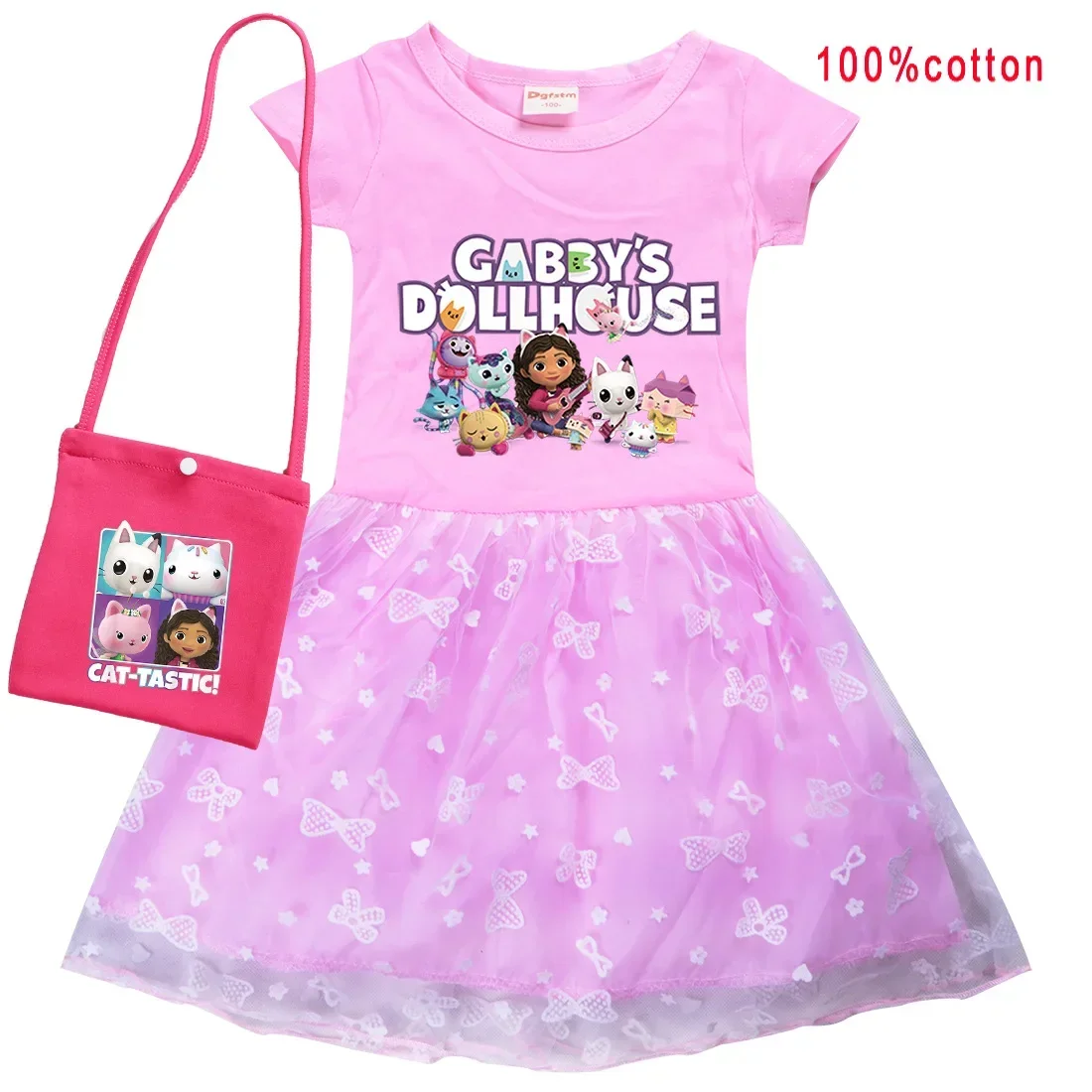 Одежда Gabbys Dollhause платья принцессы с короткими рукавами для маленьких девочек и