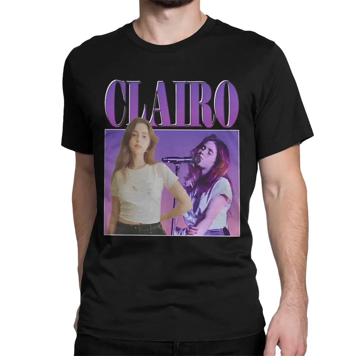 Мужская футболка с коротким рукавом и круглым вырезом из хлопка