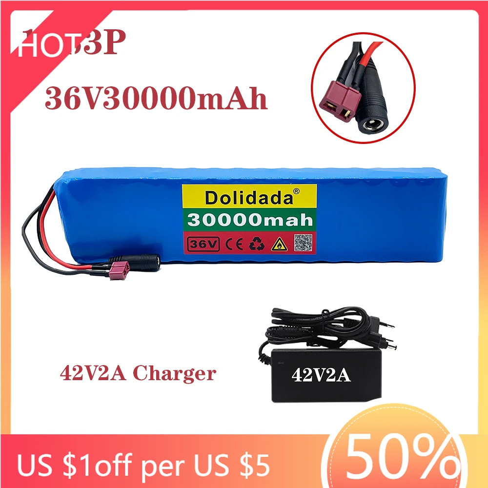 

36V 30ah 600W 10s3p Lithium Ion Accu 20A Bms Is Geschikt Voor Xiaomijia M365 Pro Ebike Fiets scooter T Plug + Lader