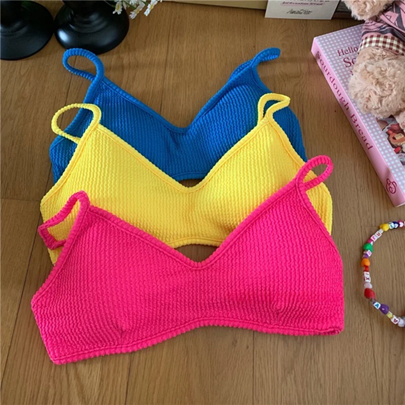 Женский тонкий бюстгальтер на бретельках летний простой и Универсальный без