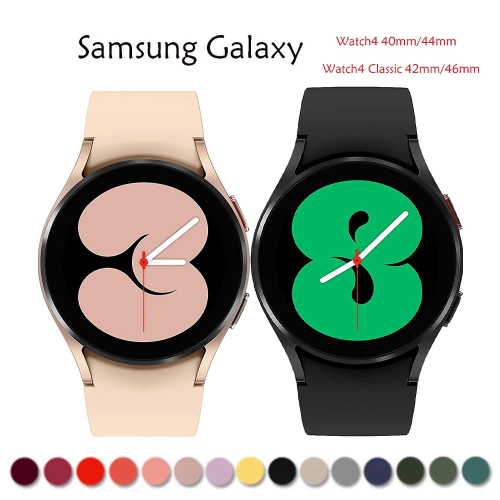 

Sports Silicone Strap For Samsung Galaxy Watch 4 classic 44mm 40mm Band Galaxy Watch4 46mm 42mm Replacement Wristbands Bracelet