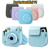 besegad portable camera pu leather protective bag case cover with adjustable shoulder strap for fujifilm instax mini 11