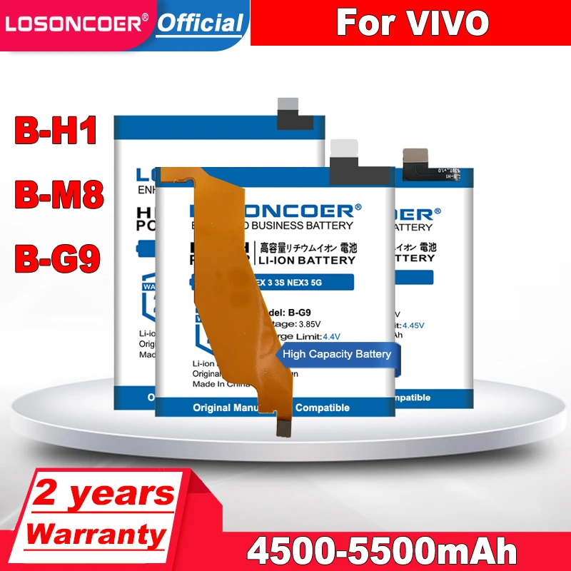 Аккумулятор LOSONCOER 4500-5500 мАч для телефона VIVO NEX 3 3S NEX3 Φ V1924A V1924T 1913 /V17 Pro /IQOO Neo Z1 -
