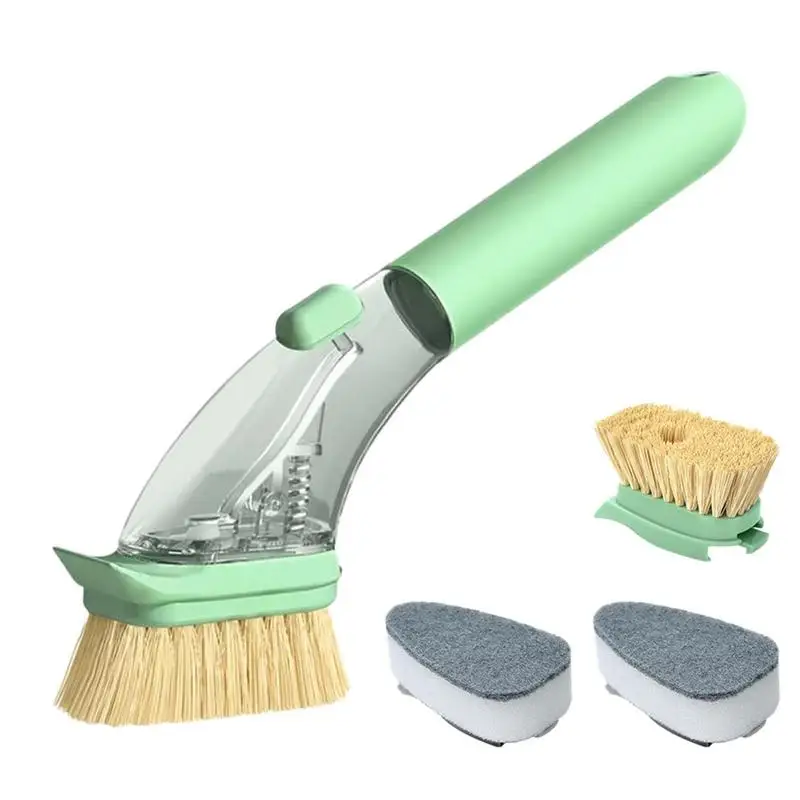 

Cleaner Dispenser Pot Brush Automatic Filling Decontamination Sisal Pot Brush Long Handle Sisal Pot Brush For Sink Cleaning Pans