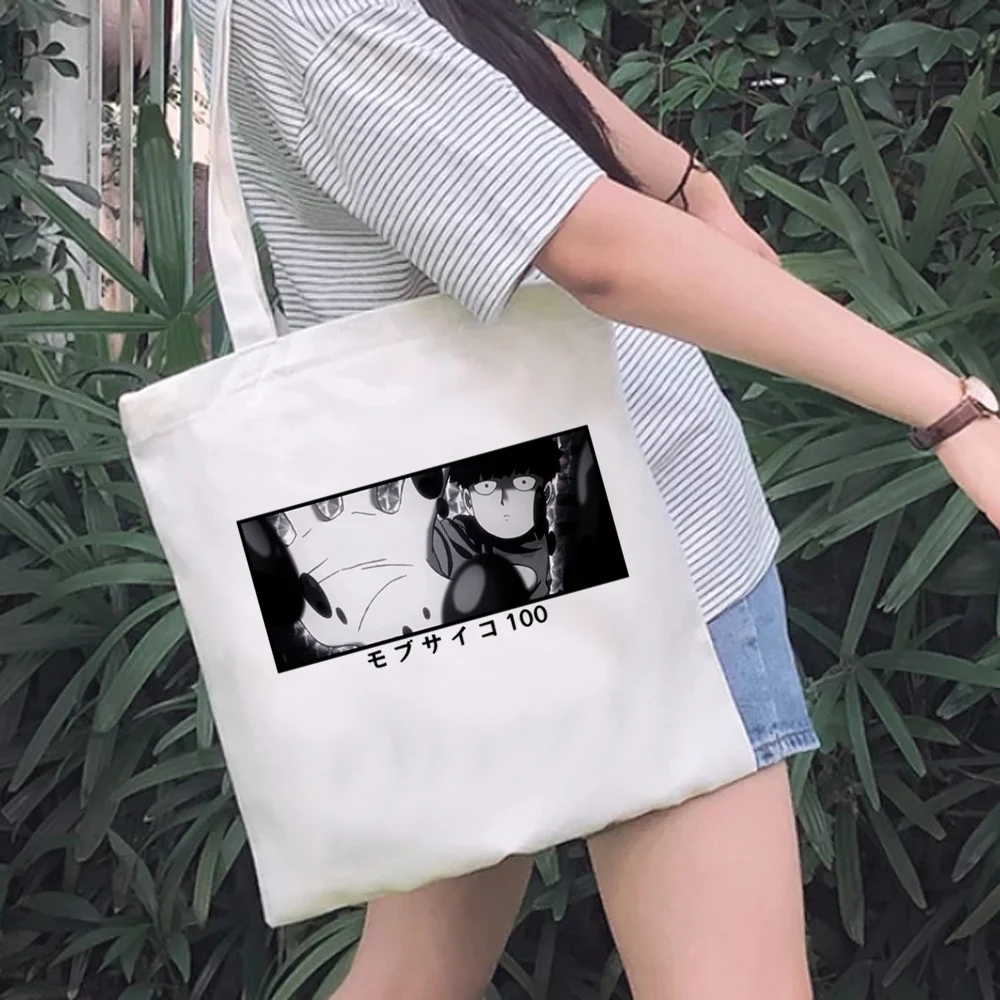 

mob psycho shopping bag eco bolsas de tela tote cotton shopping bag sacola bolsas reutilizables bolsas ecologicas grab