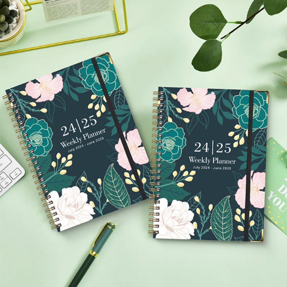 Яркий цветочный дневник английский блокнот 2024-2025 план еженедельный ежемесячный