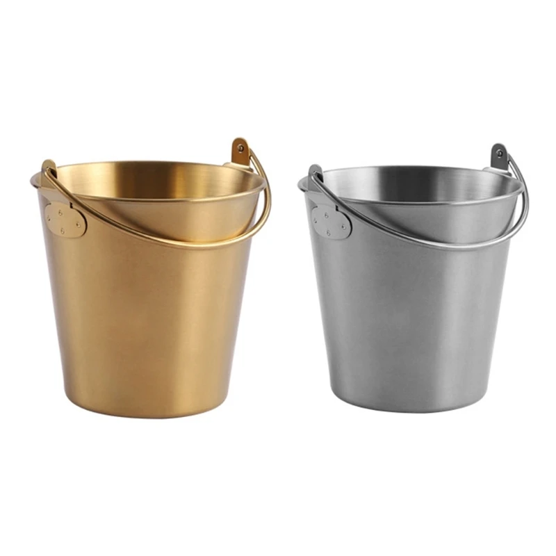 

Metal Buckets with Handle 3.5"for x 4.9"H Stainless Steel Pails for Party Favor Dropshipping
