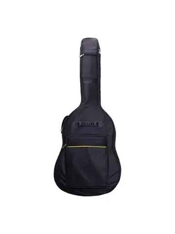40/41 дюймов сумка для гитары с двойными ремнями, толстый рюкзак с подкладкой для акустического регулируемого плечевого ремня, рюкзак для гитары, бас
