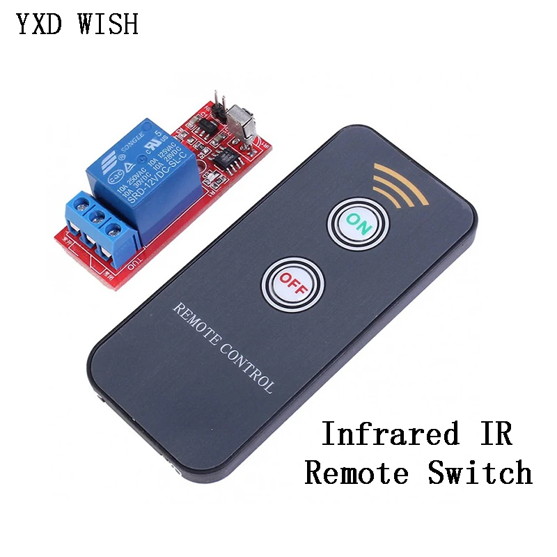 

1-канальный релейный модуль постоянного тока 5 В, 12 В, инфракрасный ИК-пульт дистанционного управления, 1-ходовое релейное устройство управле...