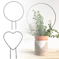 metal iron round heart shaped garden plant support stake stand for diy flower vegetables vine rack climbing rack support frame
