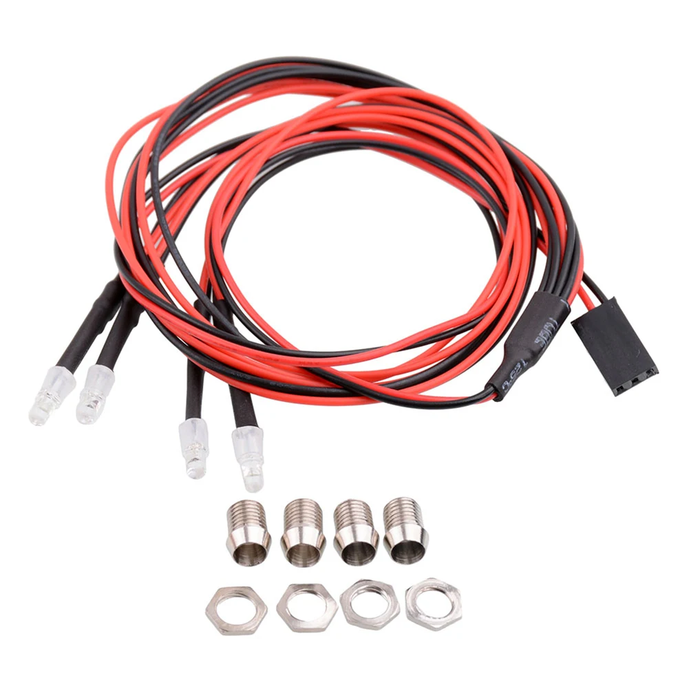 

4 шт., Автомобильные светодиодные фары, 3 мм, 4 светодиода