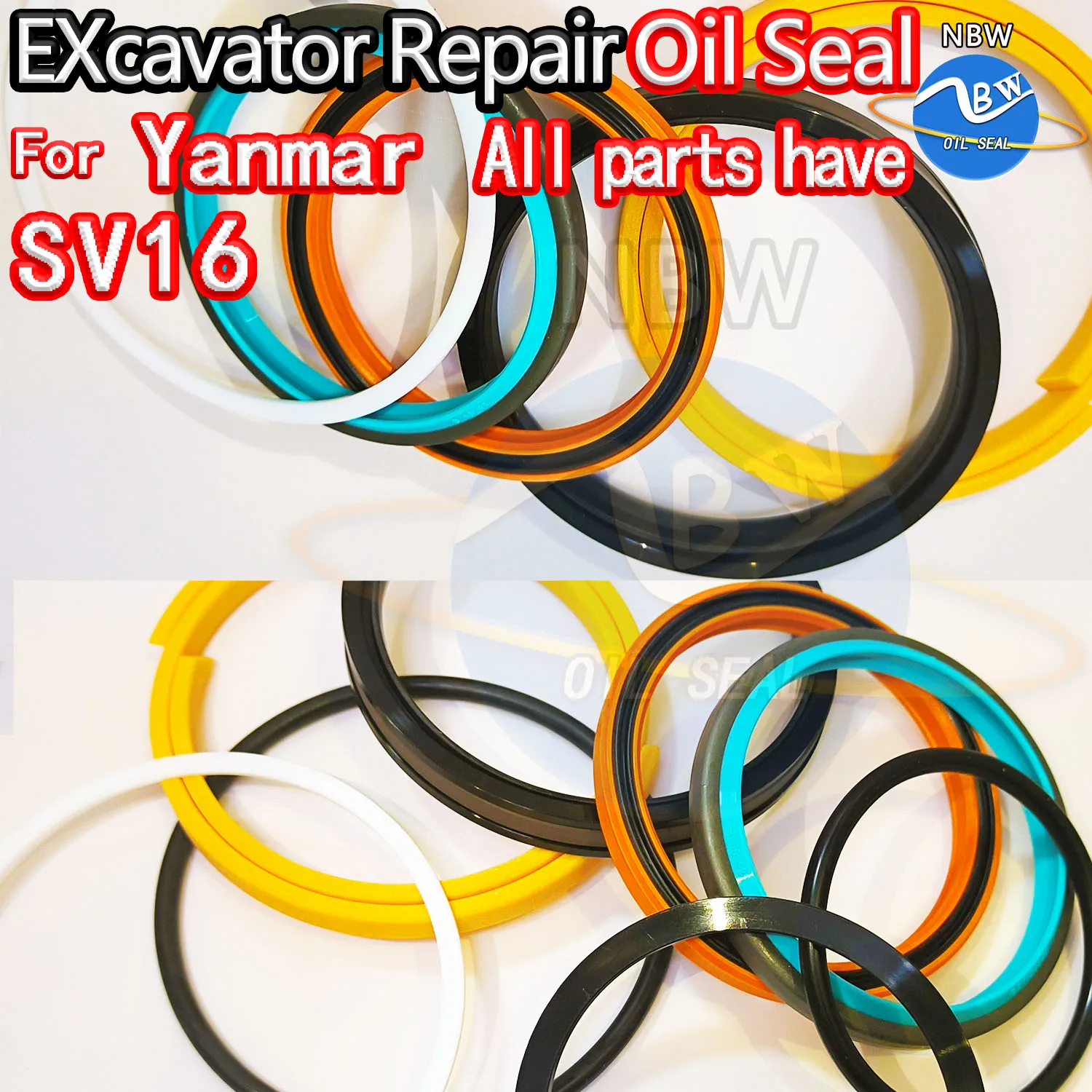 

For Yanmar SV16 Excavator Oil Seal Kit High Quality Repair Gear Center Joint Gasket Nitrile NBR Nok Washer Skf Service Track