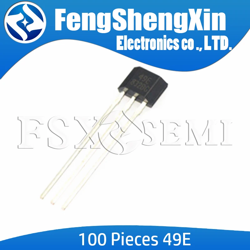 

100pcs/lot New 49E AH49E OH49E SS49E LINEAR HALL-EFFECT IC TO-92