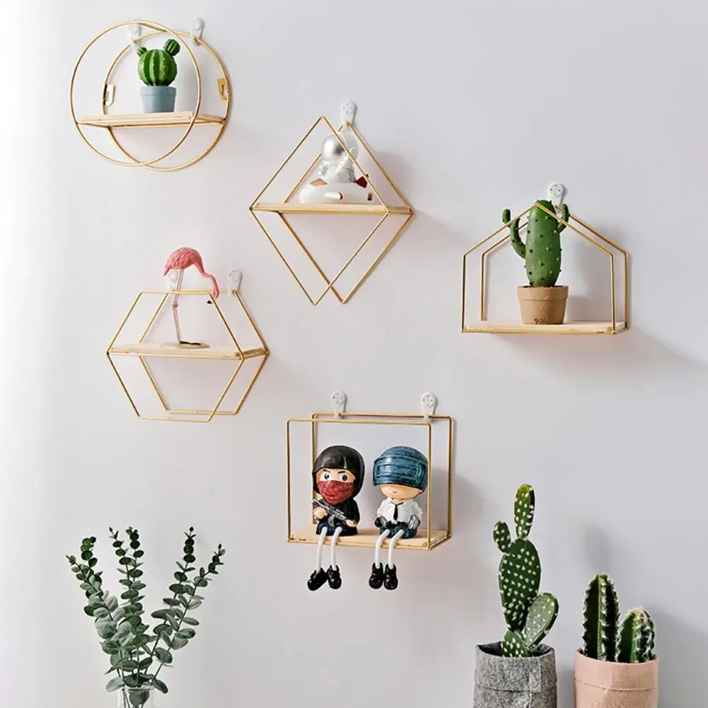 Железная полка для хранения стеллаж в оригинальном стиле настенный держатель