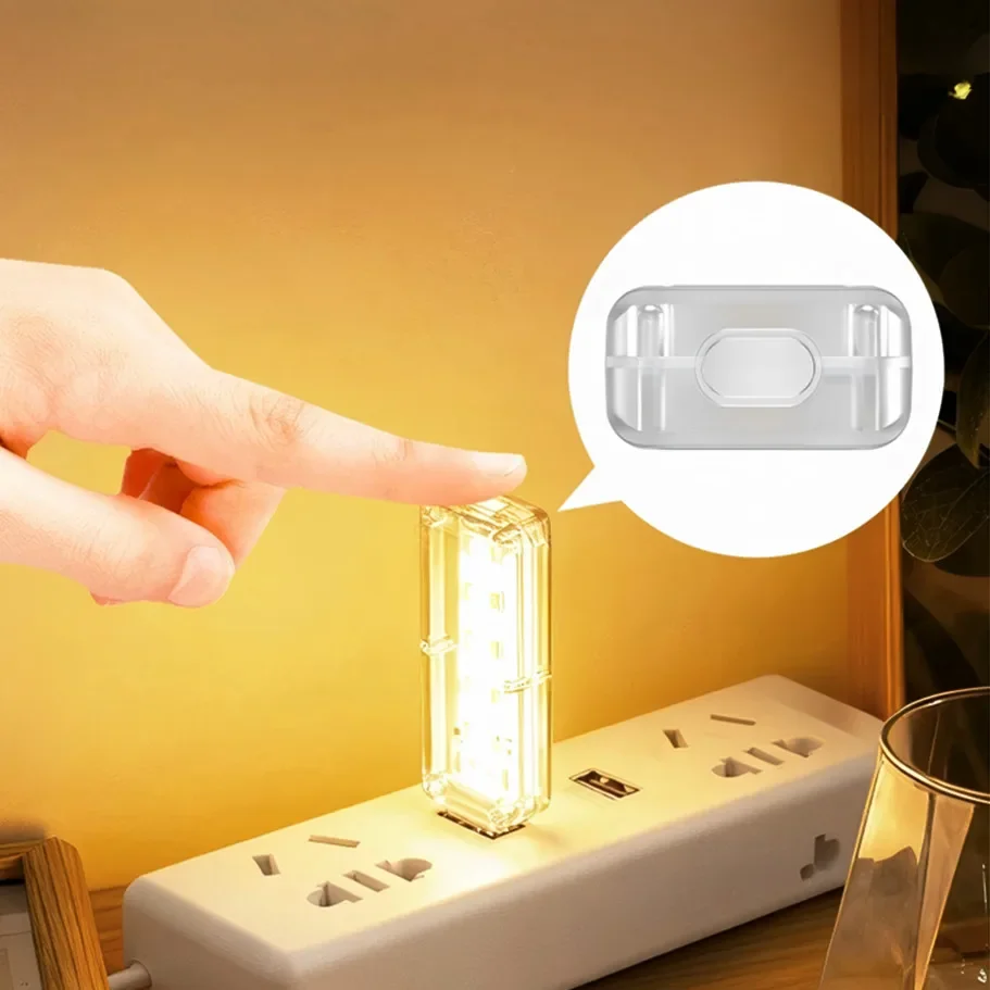 

USB сенсорный ночник 5 LED теплый/белый свет 1/5/10 шт