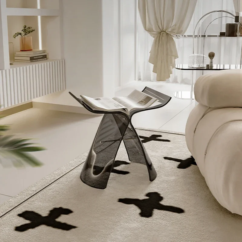 Прозрачный акриловый стул для гостиной кресло дивана спальни мобильного отдыха