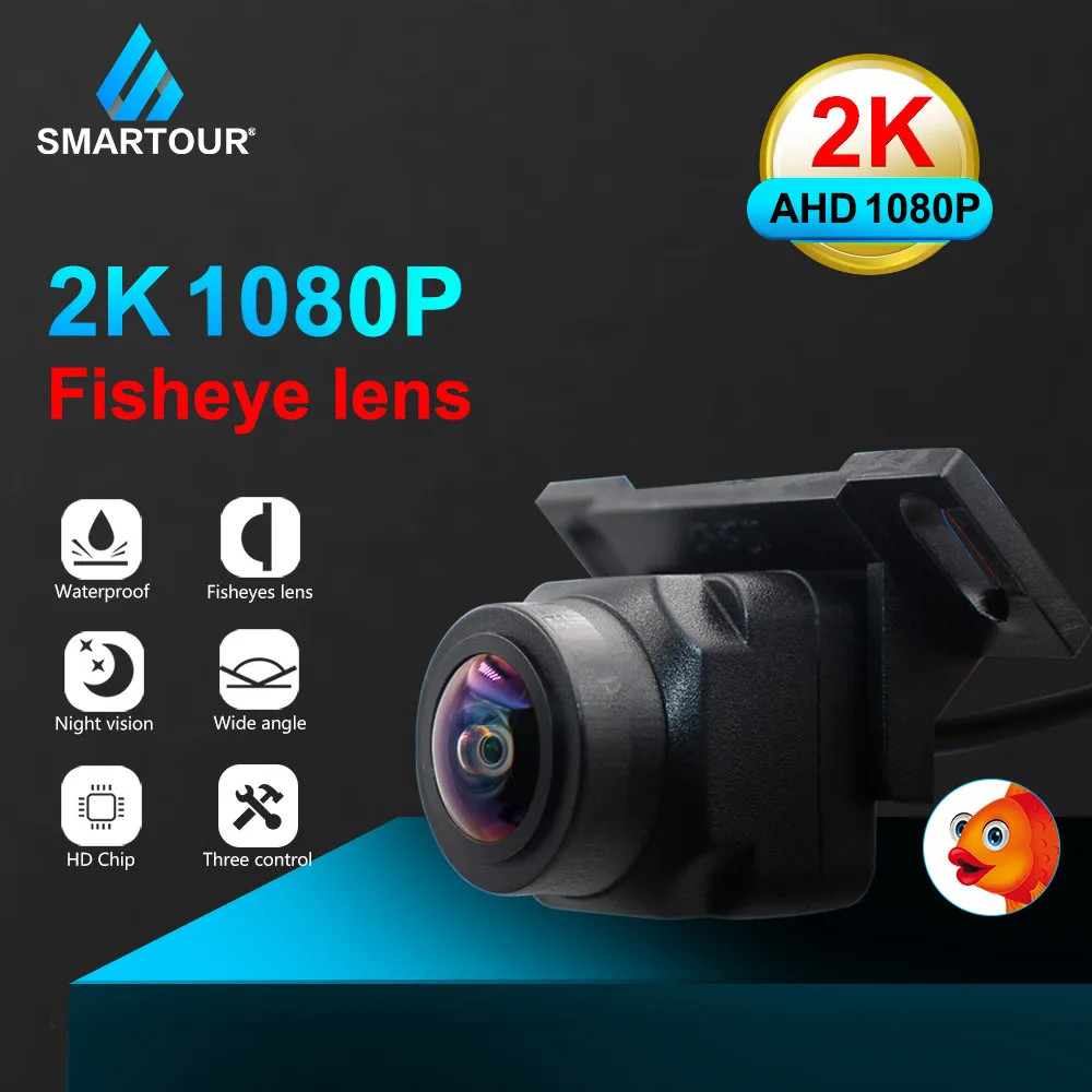 

Smartour 180 градусов CVBS/AHD1080p объектив «рыбий глаз», парковочная камера заднего вида для автомобиля, 3 контрольных камеры с парковочным шнуром