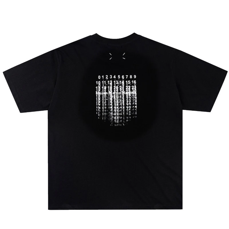 

Mm6 Margiela T-shirts Summer High Quality Breathable Cotton Crewneck Short Sleeve Classic Black White Top Tee Men Women