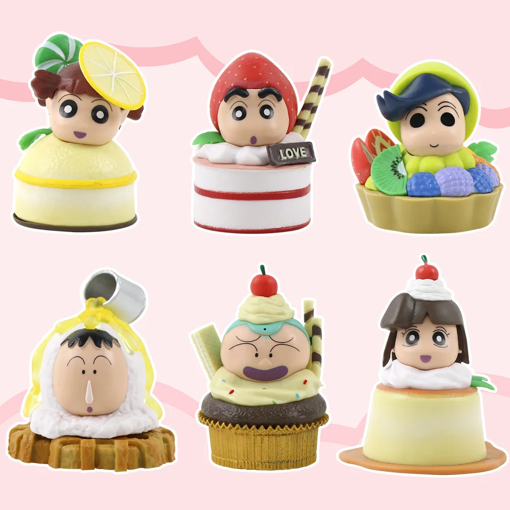 Набор фигурок из мультфильма Crayon Shin chan 6 шт.