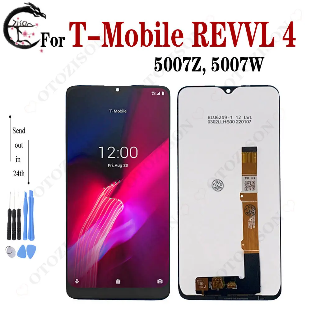 Дисплей 6,22 дюйма для T-Mobile REVVL 4, ЖК-дисплей с рамкой 5007Z 5007 Вт, сенсорная панель, экран с дигитайзером в сборе, сменный дисплей REVVL4