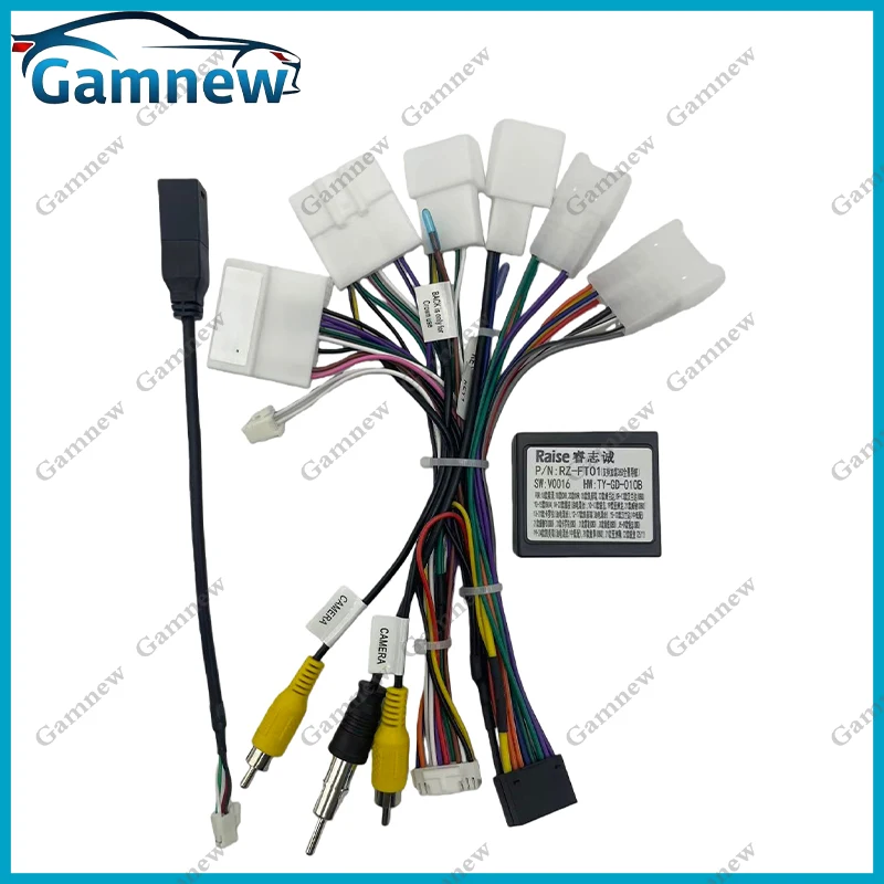 

Автомобильный 16-контактный жгут проводов Android, адаптер кабеля питания с Canbus для Toyota Corolla Camry RAV4 Crown Reiz