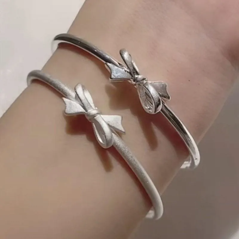 

925 Sterling Silver Bowknot Charm Bracelet &Bangle For Women Elegant 2022 New Fashion Jewelry Pulseras Gift sl415