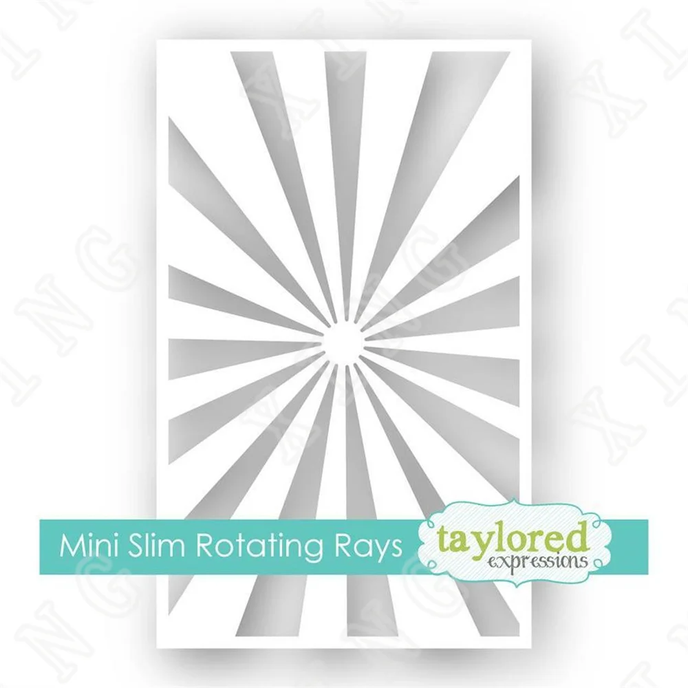 

New Mini Slim Stencil - Rotating Rays Diy Layering Stencils Painting Scrapbook Coloring Embossing Album Decorative Template