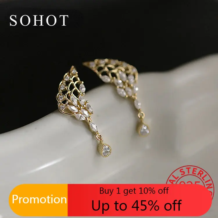 

Женские серьги-гвоздики из серебра 925 пробы, с фианитами