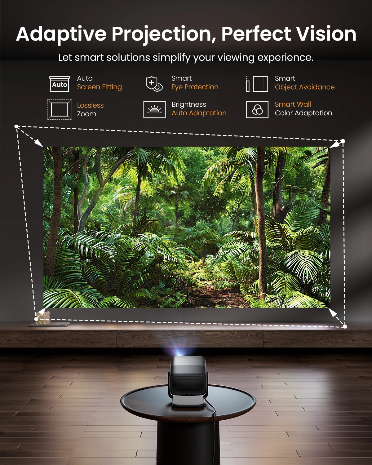 Фото New Arrival Wupro X JMGO Infinity Global Google TV Triple Laser Projector 2450 ISO Lumens Wi-Fi 6 BT5.0 4K UHD DLP 3D Projector №4