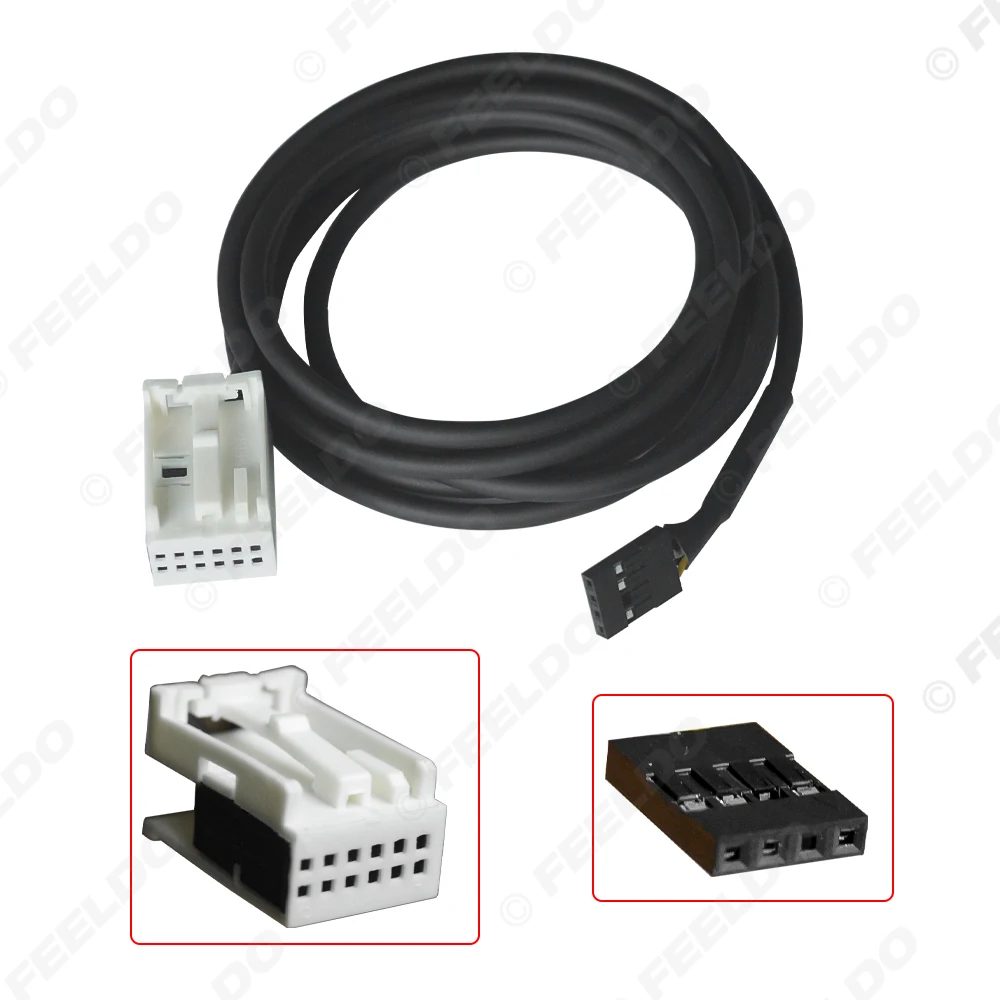 Автомобильный подлокотник FEELDO магнитола с интерфейсом AUX для Volkswagen Audi проводной