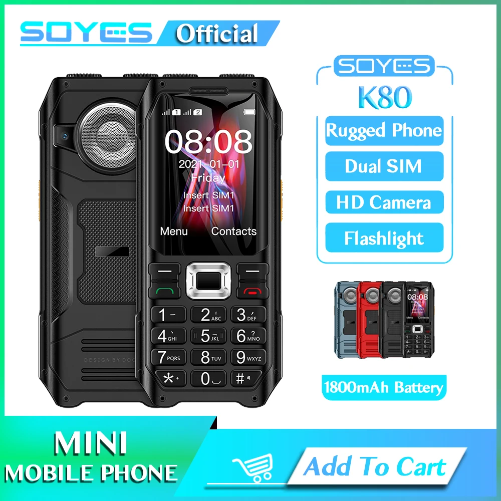 SOYES K80 GSM 2G телефон с 2-мя SIM-картами