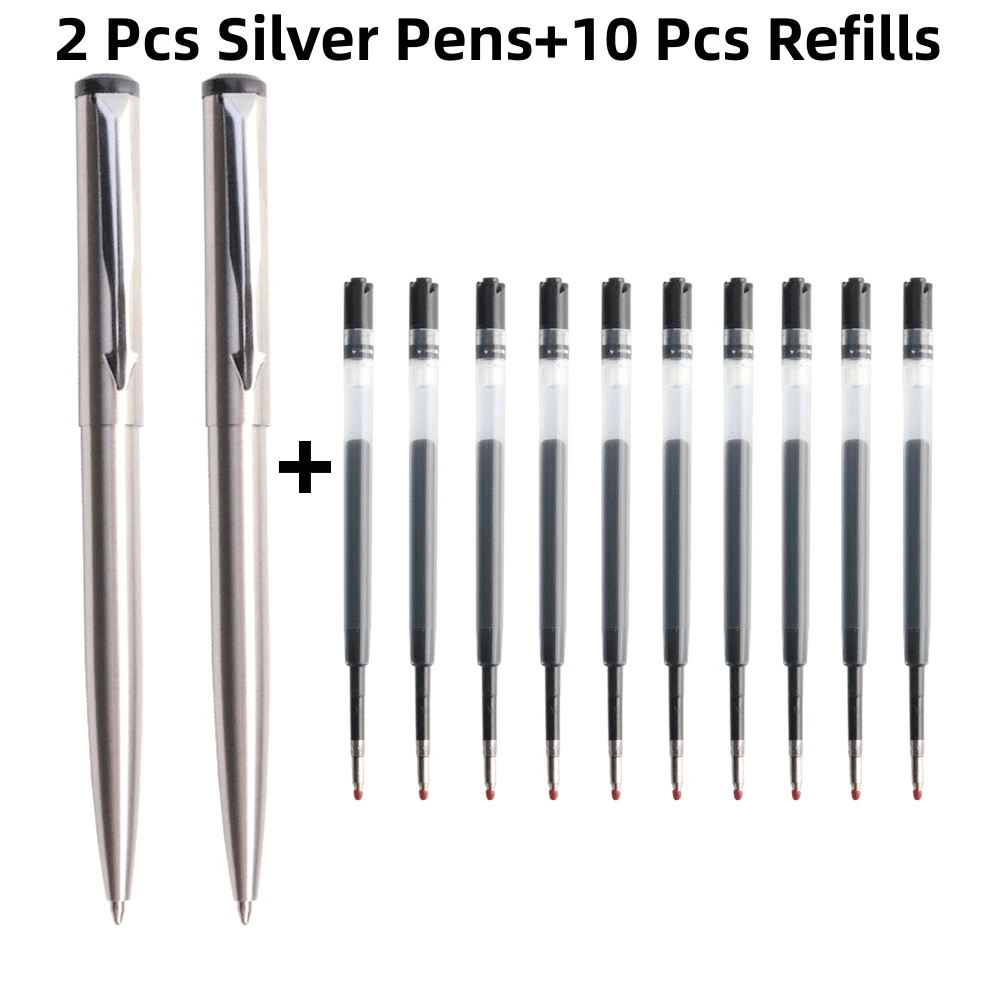 

Гелевые ручки Genkky металлические серебристые