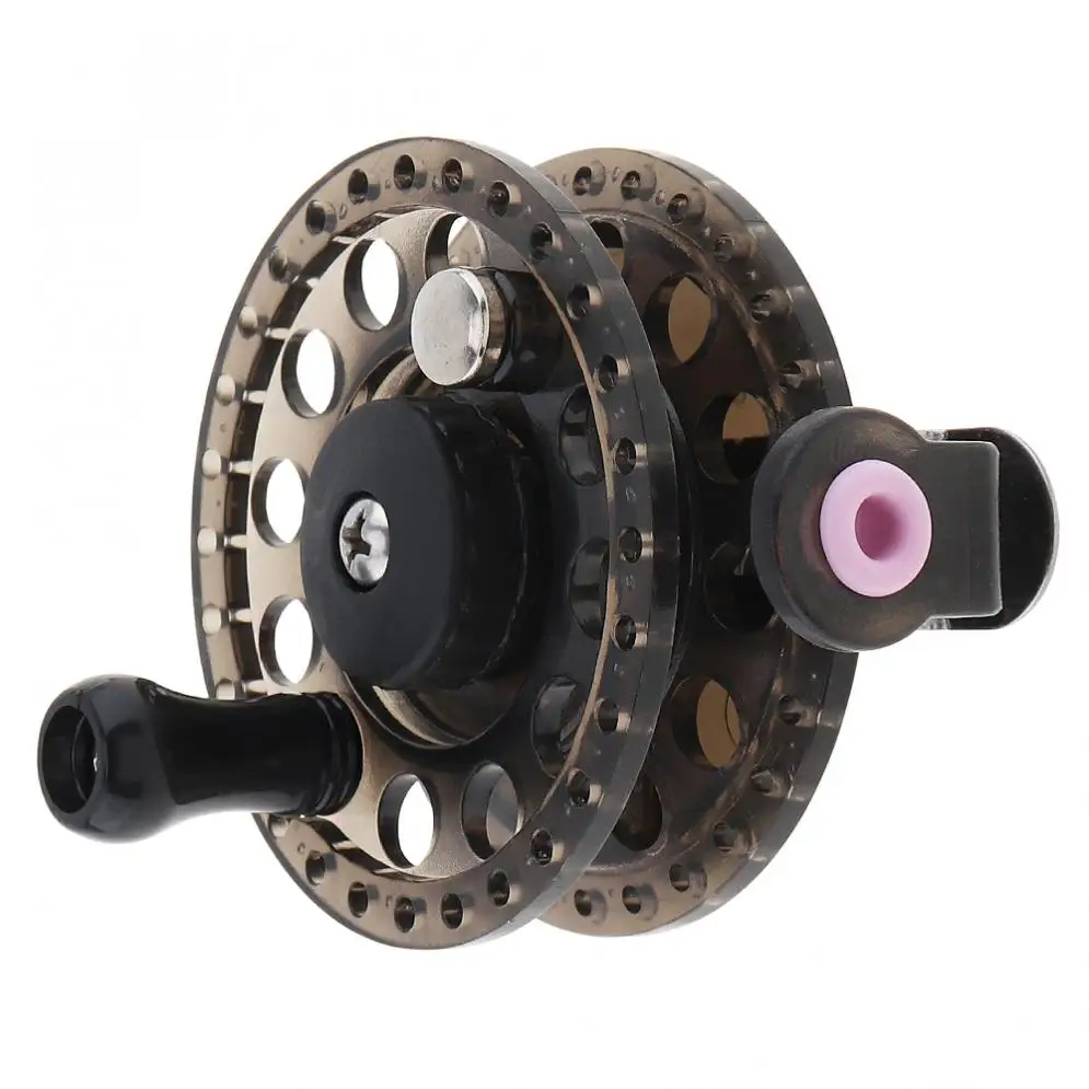 Прозрачная черная катушка для ловли нахлыстом диаметр 60 мм колесо подледной