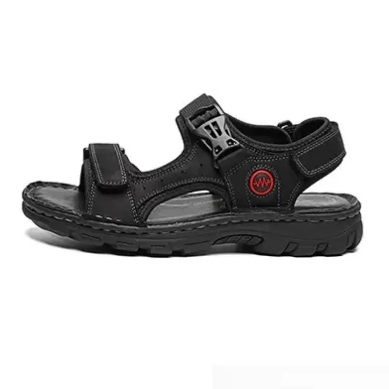 

Распродажа Летних кожаных походных спортивных сандалий DAFENP, мужские Нескользящие пляжные сандалии для улицы, кожаные мужские спортивные с...