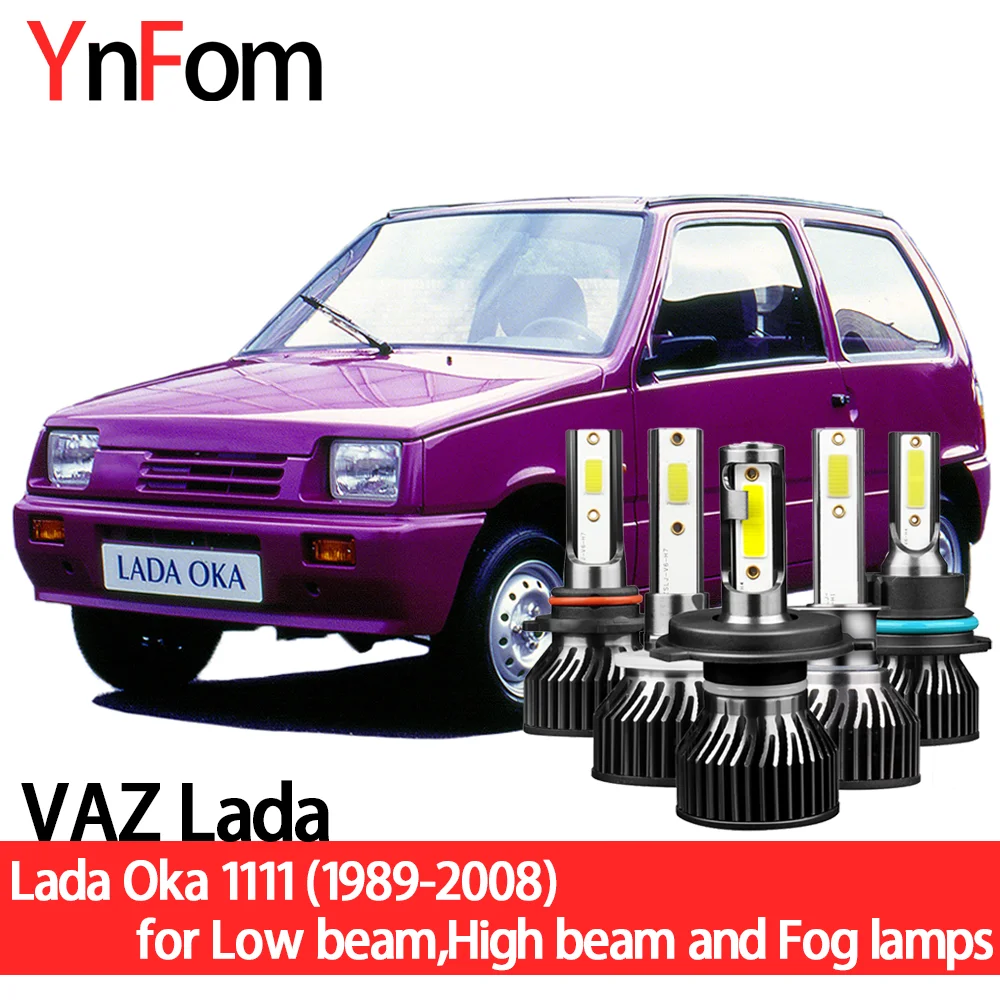 

YNFOM LED headlights kit for VAZ Lada Oka Astro 1111 1989-2008 low beam,high beam,fog lamp,car accessories,car headlight bulbs