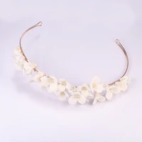 floralbride handmade luxury rhinestones crystal pearls ceram flower bridal tiara wedding bridesmaids crown women hair jewelry