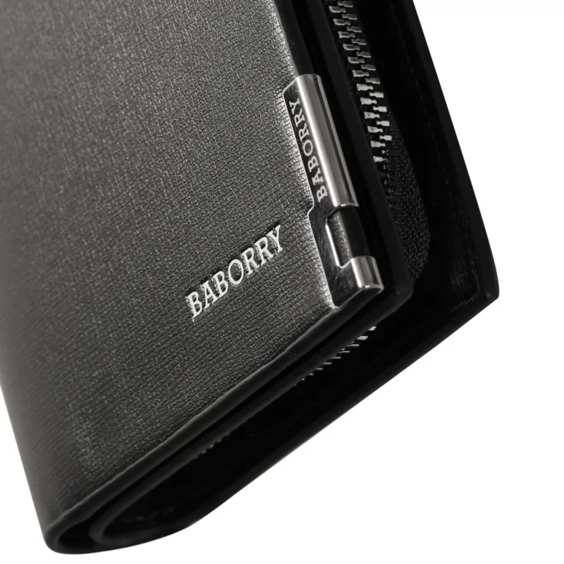 Длинный кошелек BABORRY деловой мужской тонкий бумажник роскошный брендовый