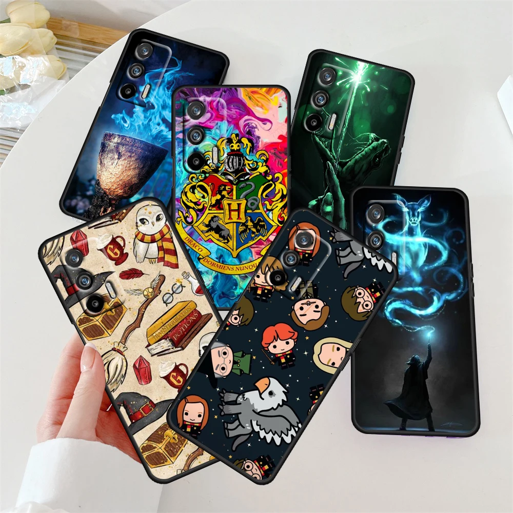 

Ring Harrys Potters Wand Cute For OPPO Reno 9 8 7Z 6 5 4Z 2Z 5X X3 X2 Lite Pro SE Neo 4G 5G Soft Black Phone Case