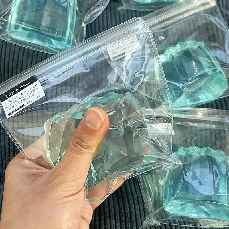 Kawaii TPR Ice Blue полупрозрачный супермягкий пудинг кошачья лапа липкая игрушка для