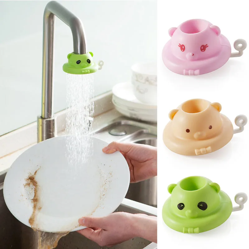 

360 Degree Rotating Cartoon Water Strainers Kitchen Faucet Saving Water Sprayers Quality Colanders Water Saving Faucet