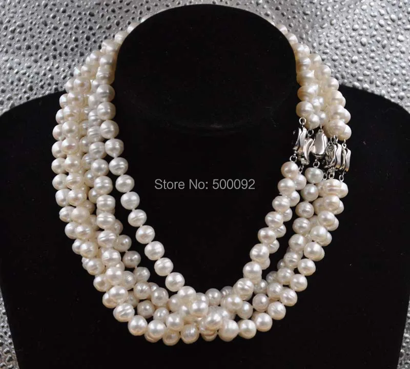 

Free shipping Natural 8.5-9mm Baroque fresh water pearl necklace