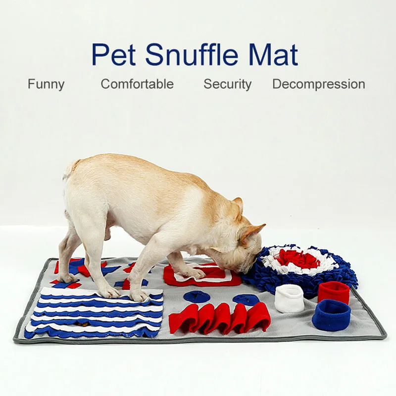 

Pet Dog Sniffing Mat Find Food Training Blanket Interactive Play Toys Dog Mat for Relieve Stress Puzzle Feeding Pad Dog Puzzle