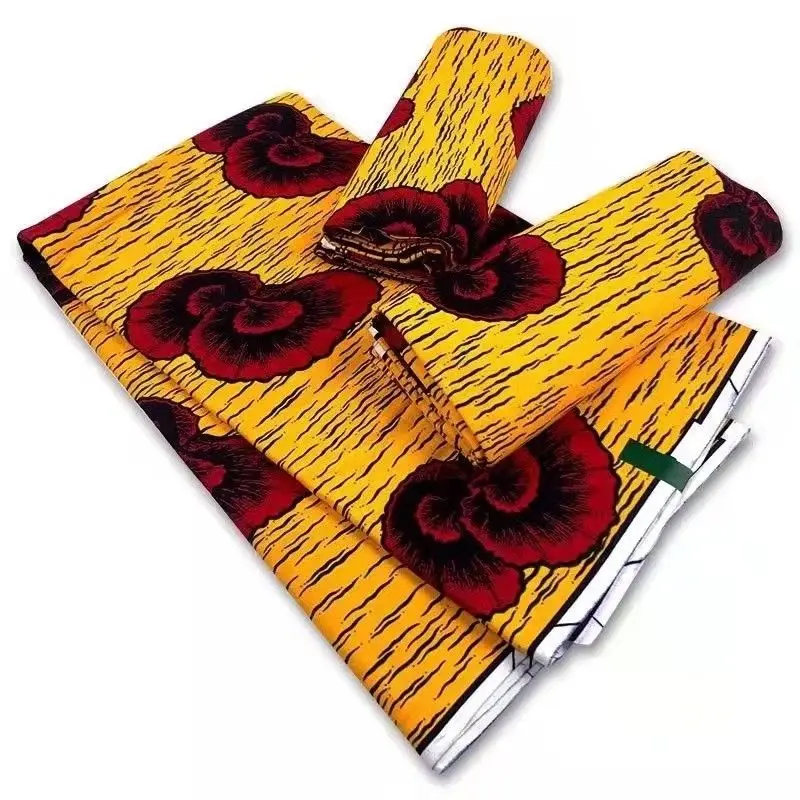 

6Yards African Fabric Ankara Fabric Wax Nederlands Print Fabric High Quality African 100% Cotton Soft Africanreal Wax For Dresse