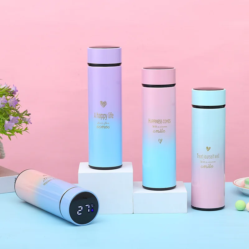 

500ML Smart Digital Thermos Cup Keeps Cold and Heat Thermal Water Stainless Bottle Temperature Display Preservation Vacuum Flask