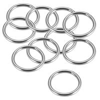 10pcs stainless steel o ring 2030405060mm inner diameter 345mm thickness strapping welded round rings