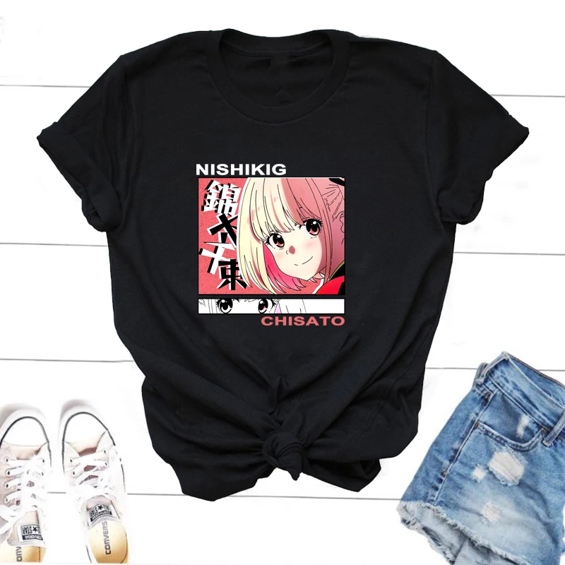 

Lycoris Recoil милые футболки nishikier Chisato Fuuny графические кавайные футболки летние хлопковые с коротким рукавом Футболка уличная одежда топы