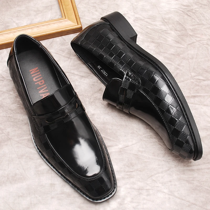 Роскошные мужские лоферы из натуральной кожи без шнуровки офисные свадебные
