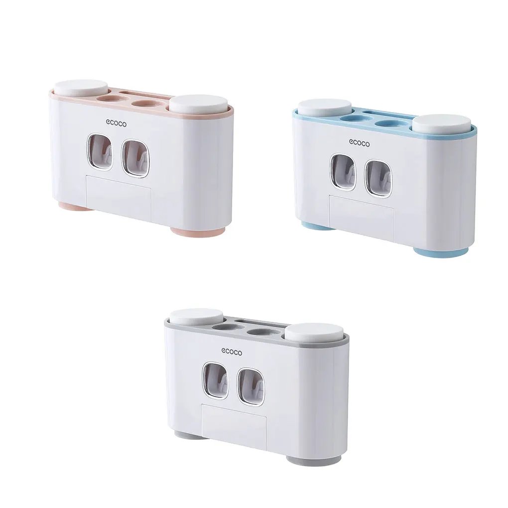 

Toothbrush Holder Set Multi-function Plastic Automatic Dispenser Toiletries
