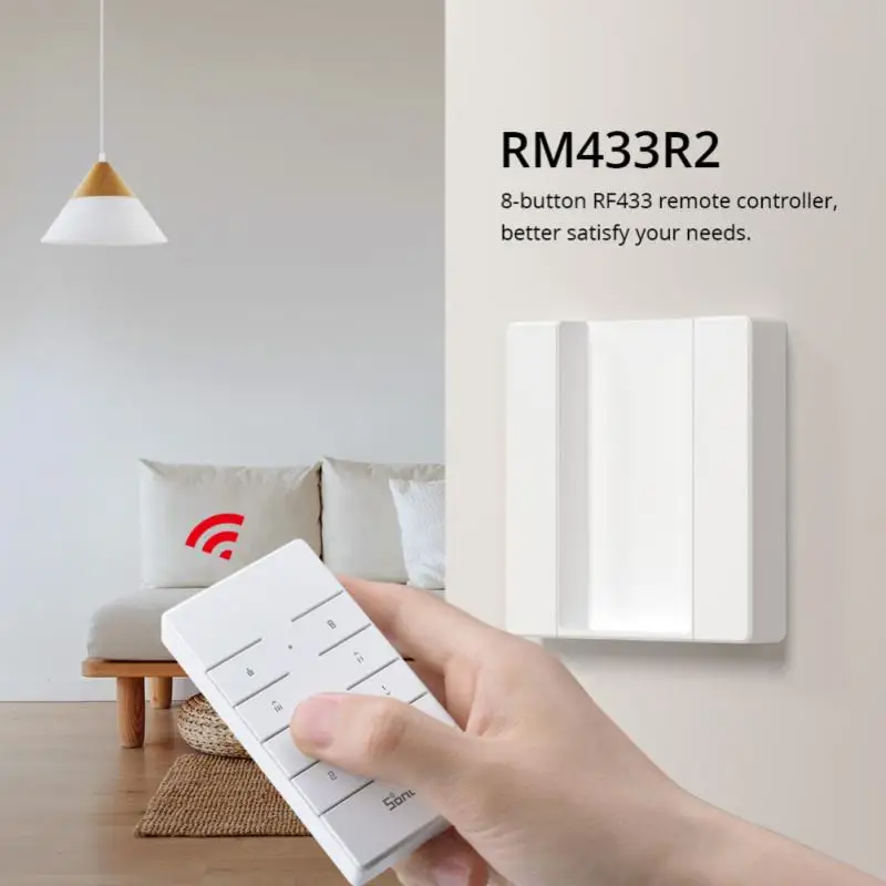 

SONOFF RM433 8 клавиш многоцелевой пользовательский 433 МГц RF пульт дистанционного управления работает с SONOFF RF/Slampher/4CH Pro/TX Series/RF Bridge